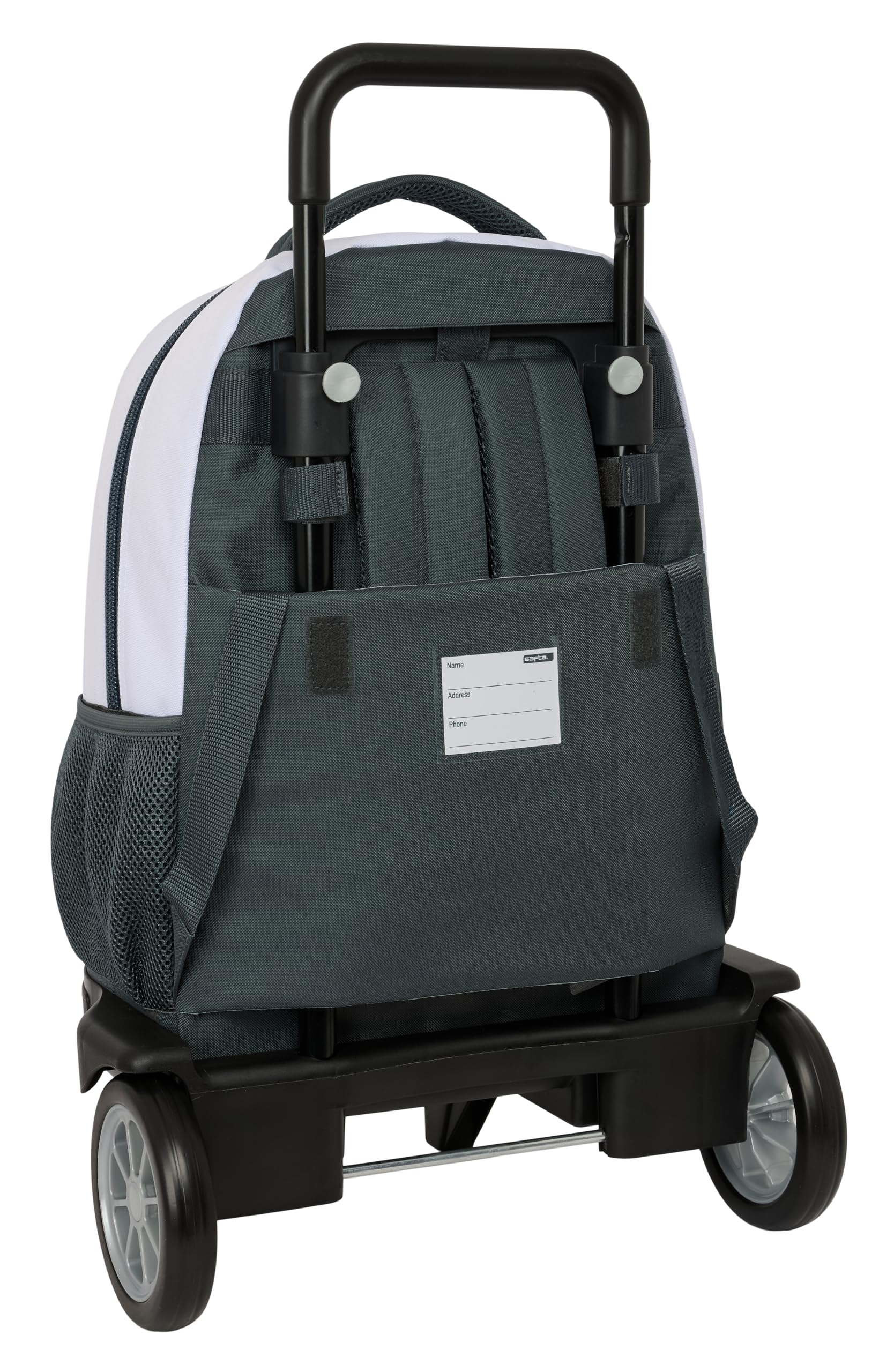 Safta REAL MADRID EQUIPACIÓN 25/26 - Mochila Grande con Ruedas, Compact Evolución, Extraíble, Ideal para Niños de Diferentes Edades, Cómoda y Versátil, Calidad y Resistencia, 33x22x45 cm