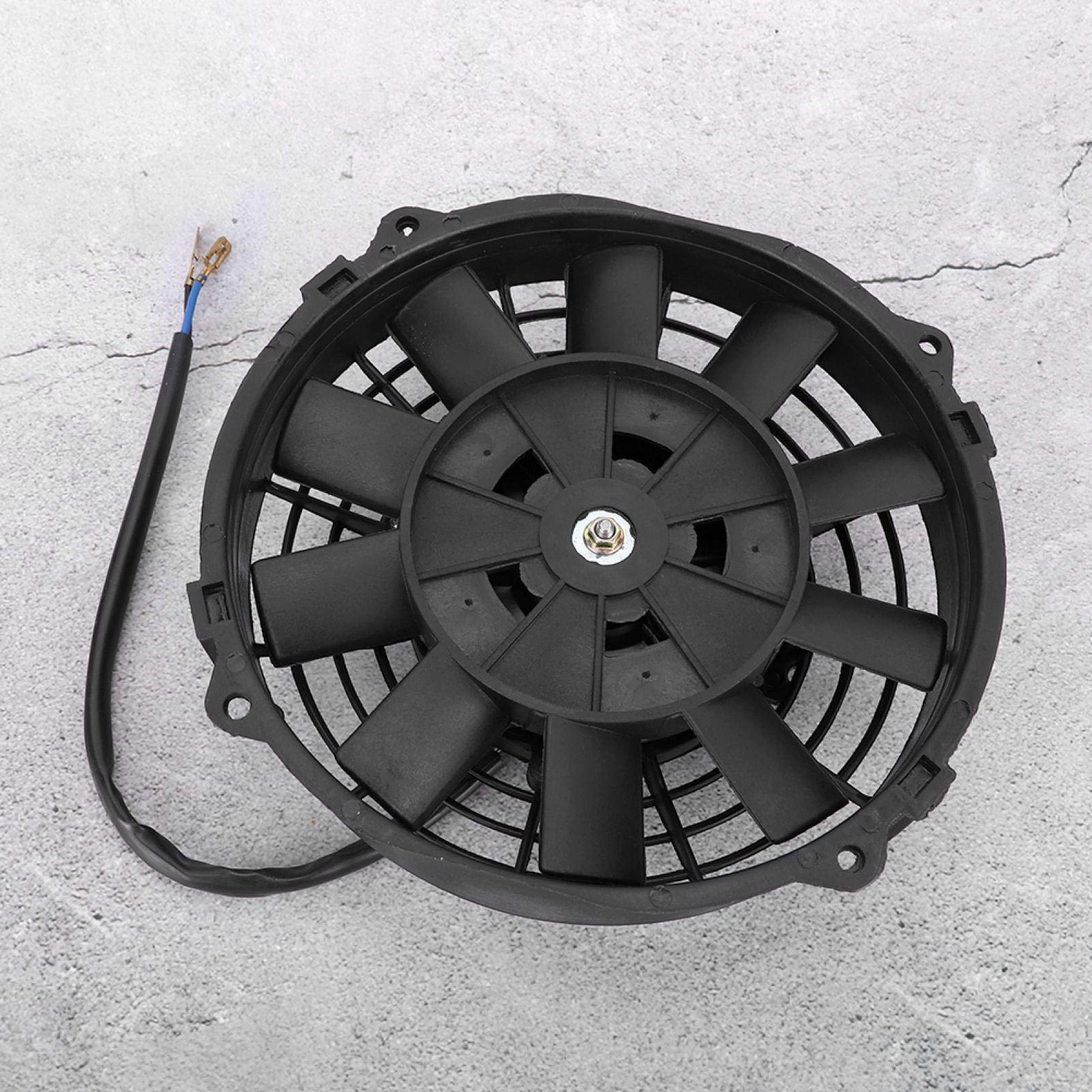 Ventola di raffreddamento del radiatore elettrico, ventola del radiatore sottile da 7 pollici Thermo 12V universale con kit di montaggio