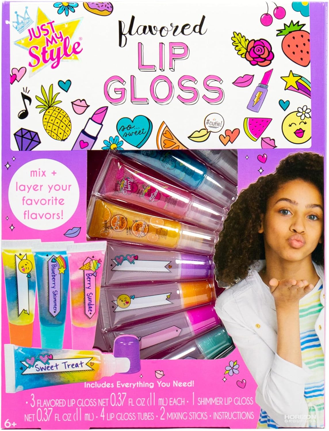 Just My Style Flavor Lab Lip Gloss, DIY Lip Gloss Kit, Makes 4 Lip