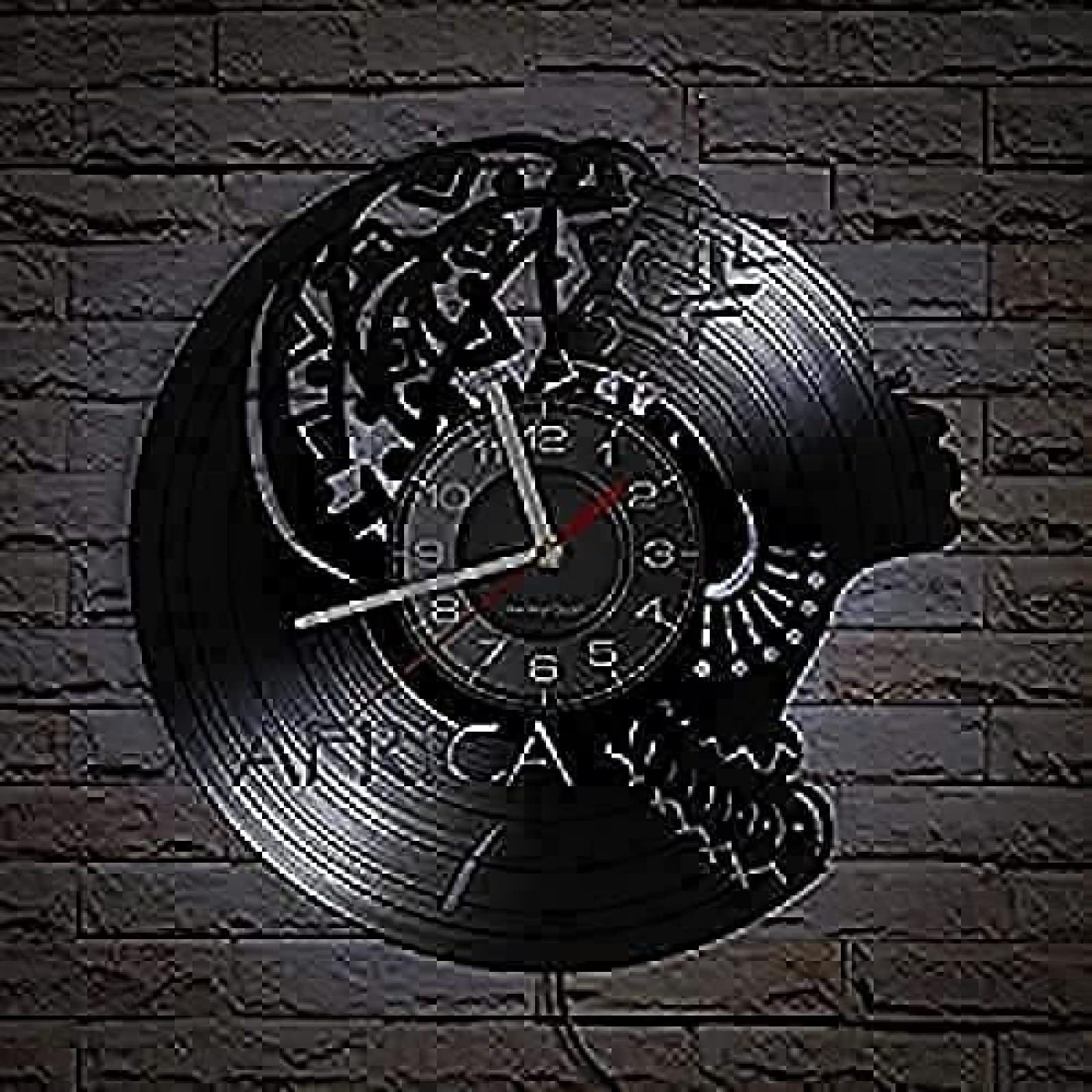 Horloge murale vinyle femmes africaines design vintage quartz silencieux
