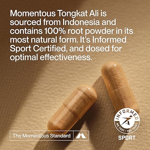 Vista 3 de Momentous Suplemento de Tongkat Ali – Polvo de Extracto de Raíz Longjack para Hombres y Mujeres – Apoya el Equilibrio Hormonal, el Rendimiento