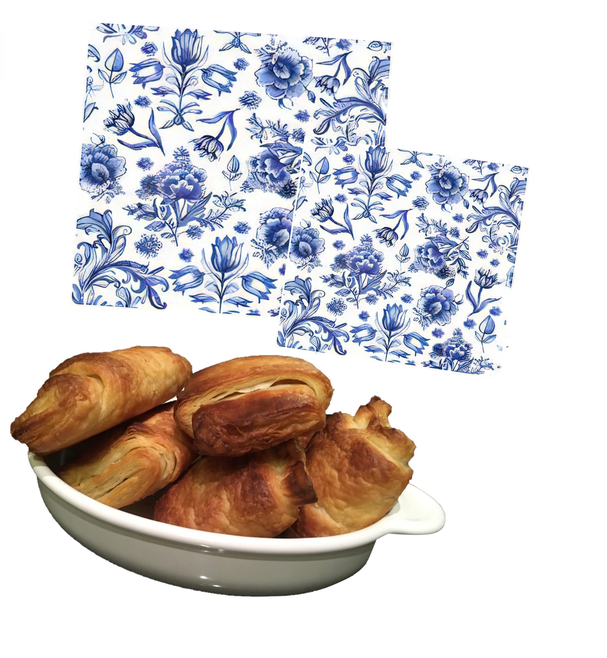 20 Stück Hortensien-Servietten, Blau | 16,5 X 16,5 Cm, 3-lagig | Für Serviettentechnik, Tischdeko & Geschenke