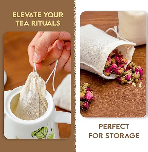 Miniatura 5 de Bolsas de muselina reutilizables con cordones de 3 x 4 pulgadas  100 bolsas pequeñas con cordón, pequeñas bolsas de tela, pequeñas bolsas de regalo