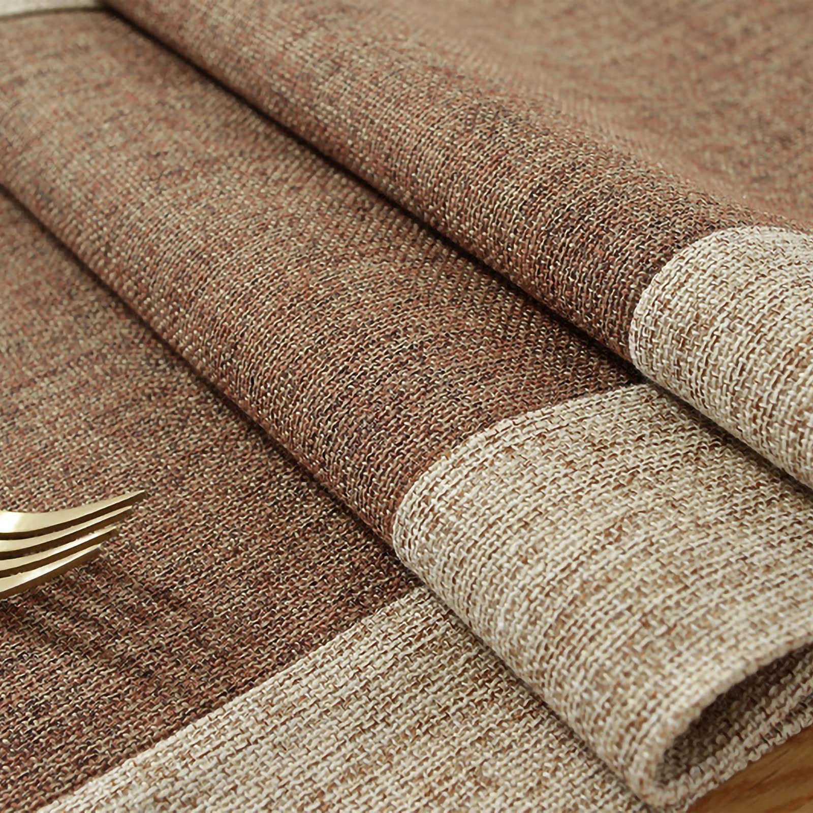 Runner Da Tavolo Con Nappe - Lino E Cotone, 38x220 Cm, Marrone - Foto 12