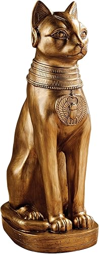 Miniatura 1 de Design Toscano EU1012 Bastet de oro de la estatua del antiguo Egipto, oro antiguo