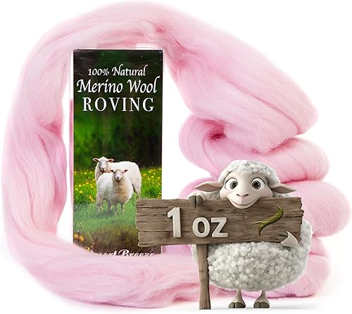 Vista 24 de Lana Merino Roving – Premium Peinado Top 21.5 micras, perfecto para proyectos de fieltro, 100% lana pura, fabricada en el Reino Unido
