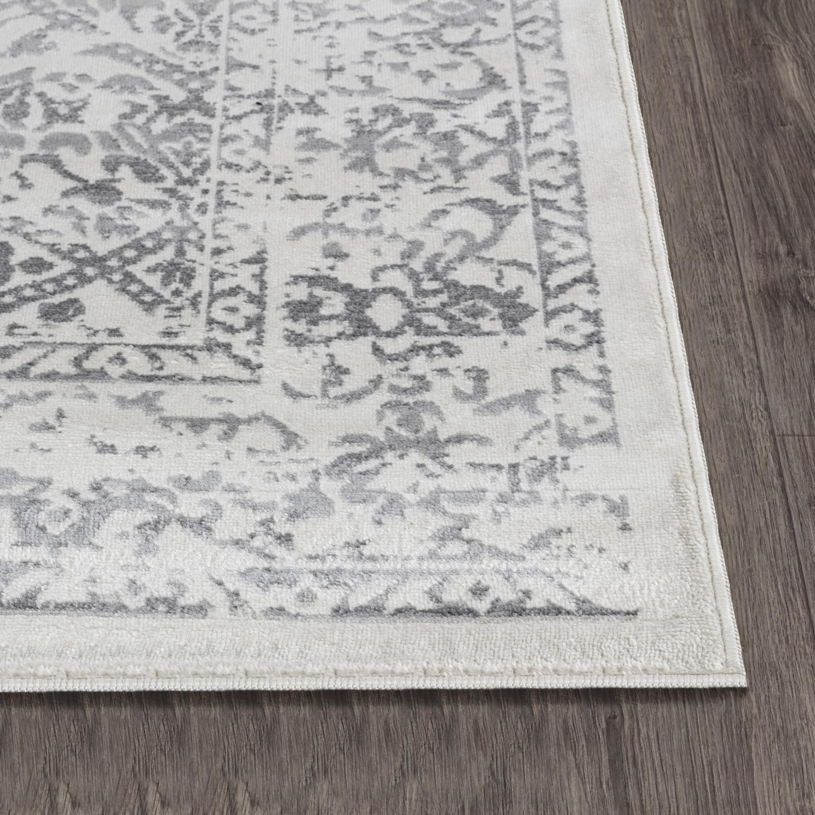 Livabliss Margaux Palermo Tapis Vintage 160x216 cm – Ivoire, Gris, Bohème