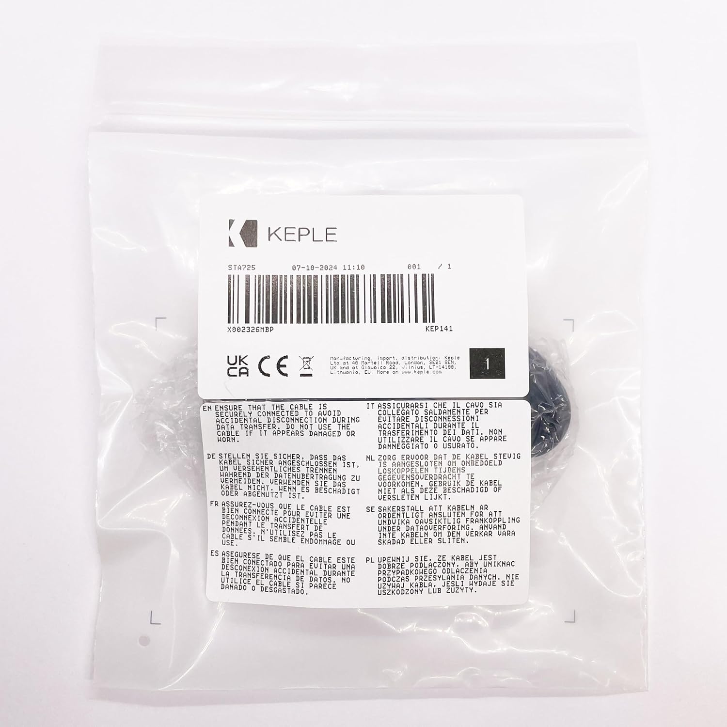 Keple Mini USB Cable Lead Cord Charger Data Sync Compatible with Cano n Digital IXUS Series: Canon EOS D-SLR Series: EOS 7D | Digital Camera (UC-E4) 0.8m 5