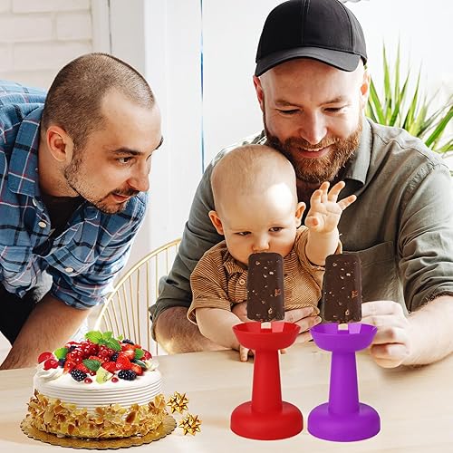 Miniatura 7 de 4 soportes para paletas sin goteo, reutilizable, antigoteo, para niños, anticongelación, cono de helado lavable para niñas y niños (rojo, verde,
