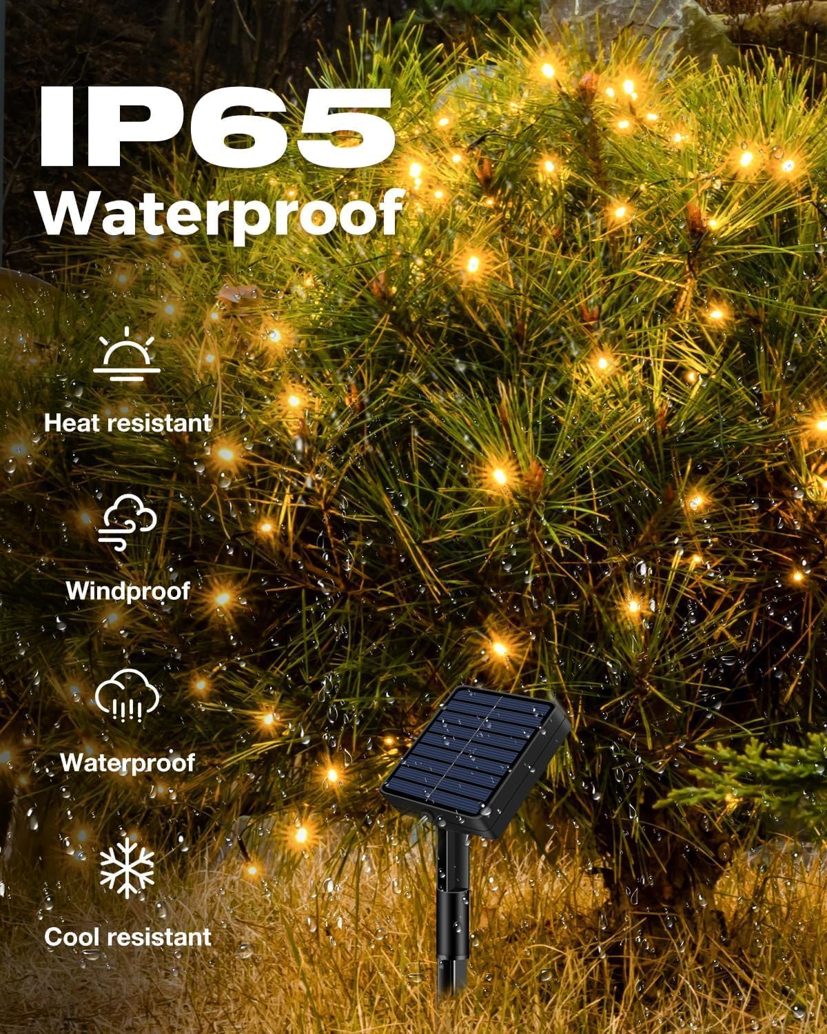 bitjam 2 Pack Solar String Lights Outdoor Garden, Total 30M/98FT 300 LED Fairy Lights Solar Powered Waterproof - Image 3