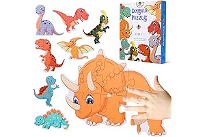 Beginner Dinosaur Puzzles for Toddlers: Engage in Educational Play with 8 Colorful Floor Puzzles