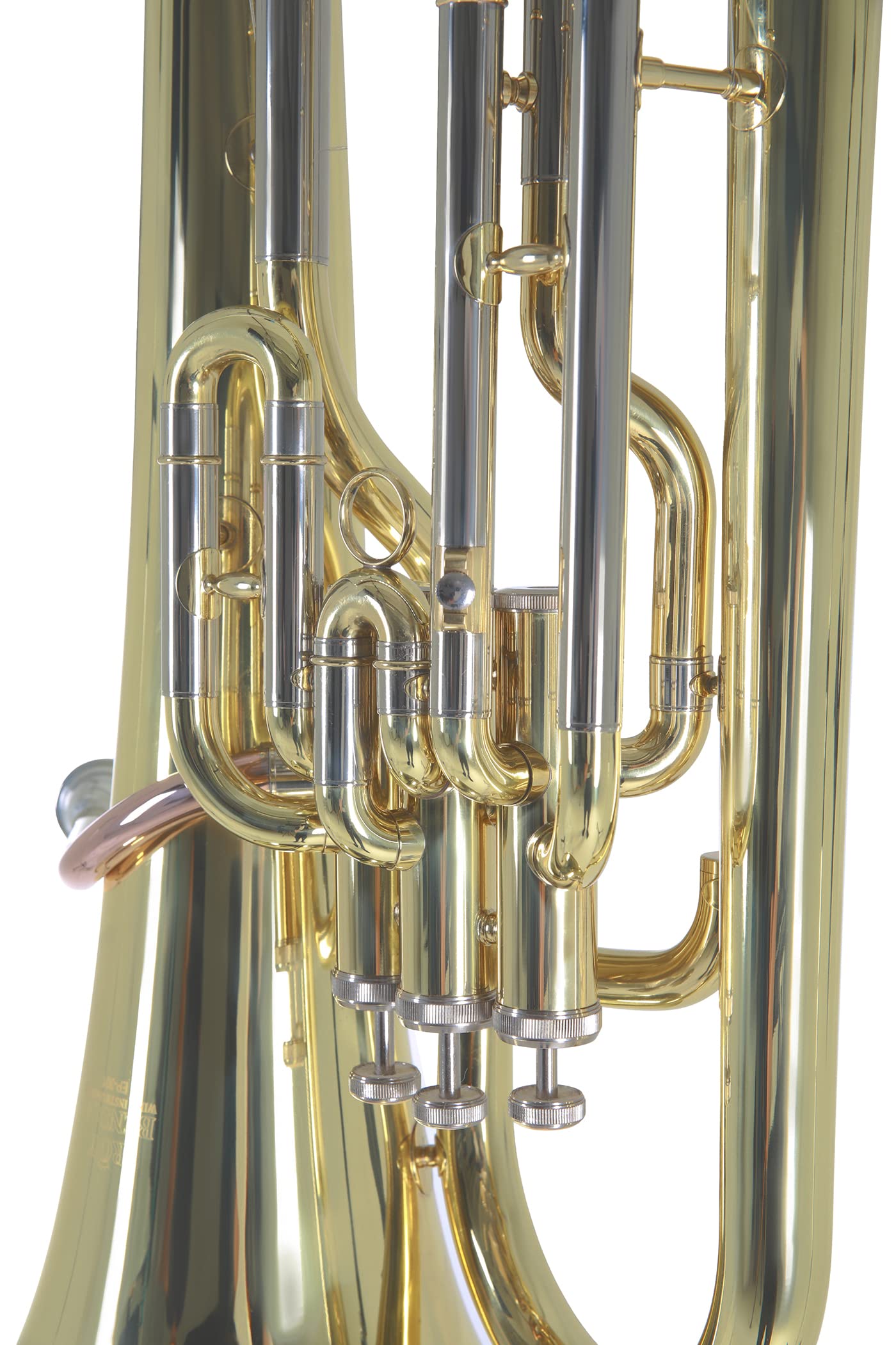 Roy Benson Bb-Euphonium EP-301 (strumento a fiato professionale, con leadpipe in ottone dorato, guide esterne in alpacca, valvole in acciaio inossidabile, con comoda custodia sagomata)