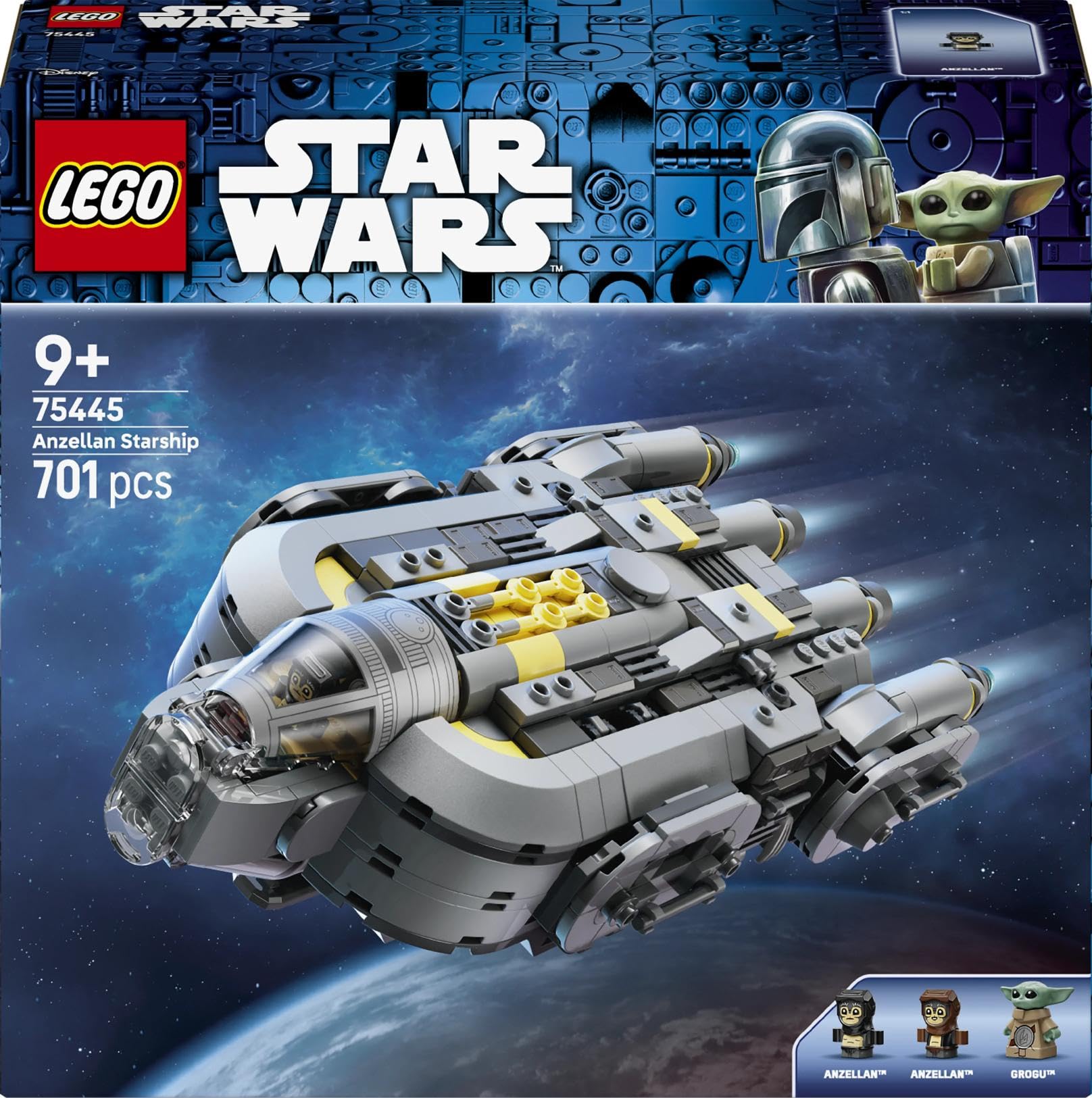 LEGO Star Wars 75445 Sternenschiff der Anzellaner - Spielet mit 3 Figuren & Einer Droiden Werkstatt - Geschenk für Jungen, Mädchen & Fans ab 9 Jahren