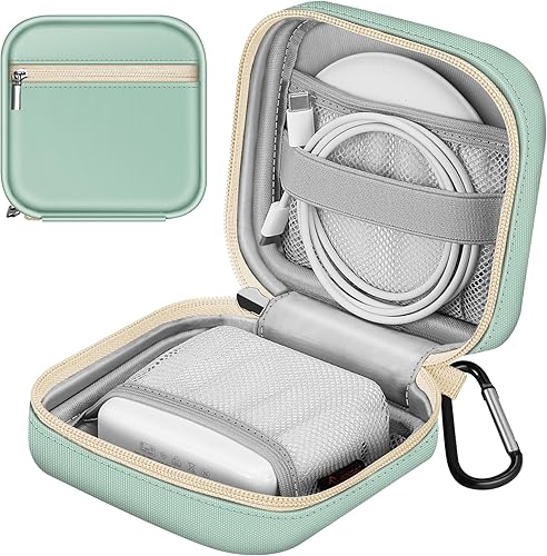 Vista 10 de FINPAC Funda de carga para MacBook, pequeña bolsa organizadora electrónica para adaptador de corriente MacBook, bolsa portátil de almacenamiento