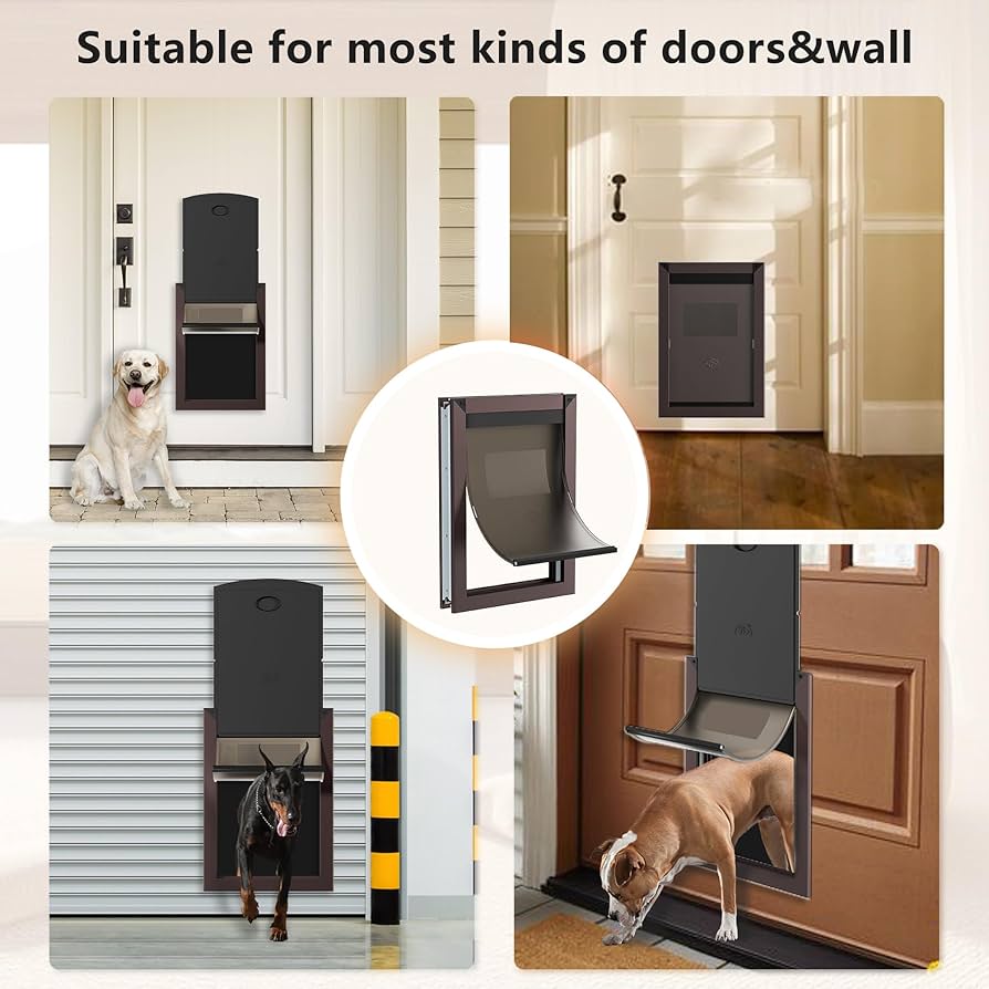 Doggie Door Large With Magnetic Locking Panel For Home Security - Durable & Weatherproof 17x14 For Medium To Large Dogs, Cats, Pets. Easy To Install Pet Door