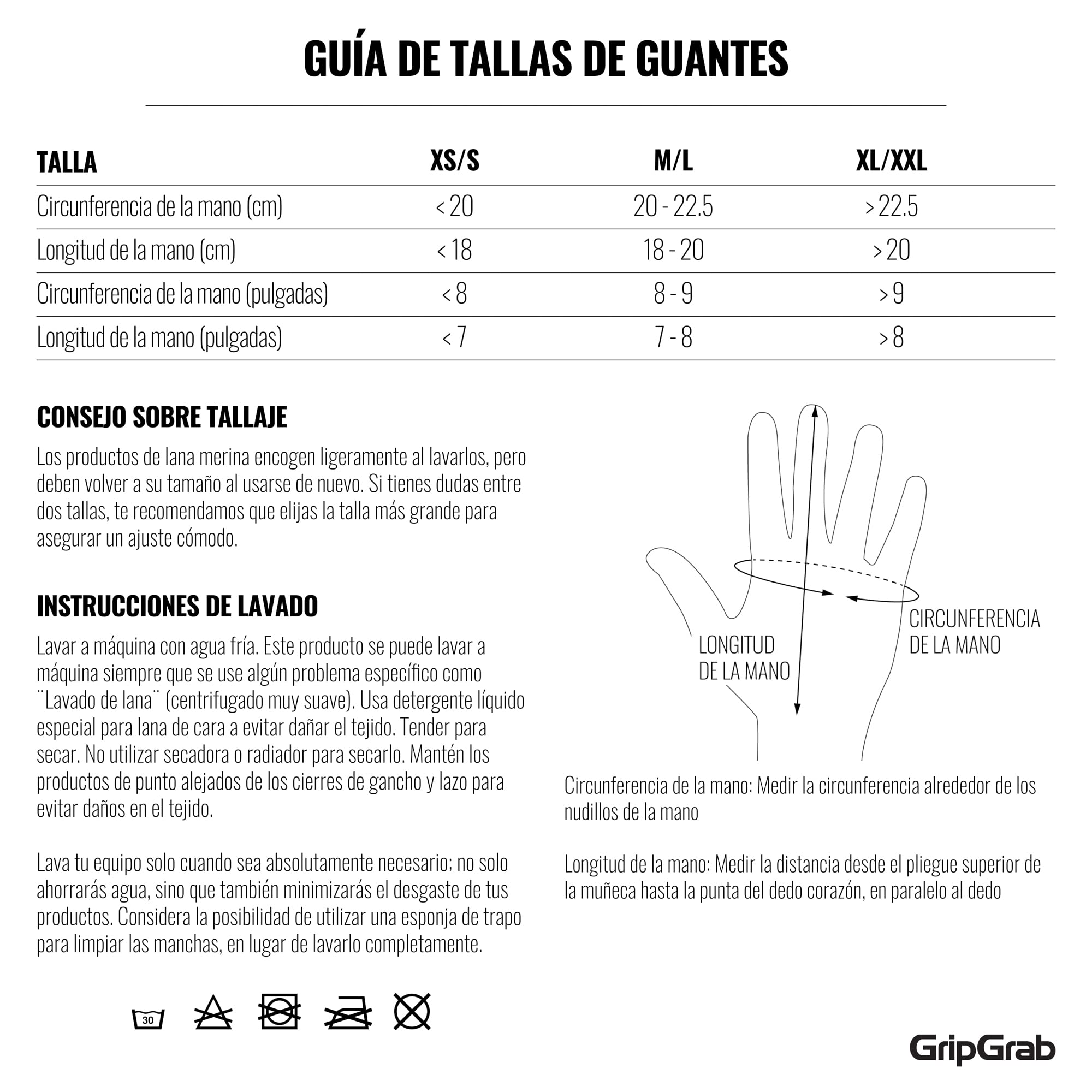 GripGrab Guantes Interiores Merino Liner Ciclismo Sotoguantes Lana Merino de Invierno Largos Bicicleta Térmicos Táctiles