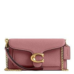 Polished Pebbled Leather Tabby Chain Crossbody 19