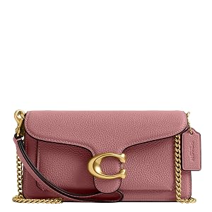 Polished Pebbled Leather Tabby Chain Crossbody 19