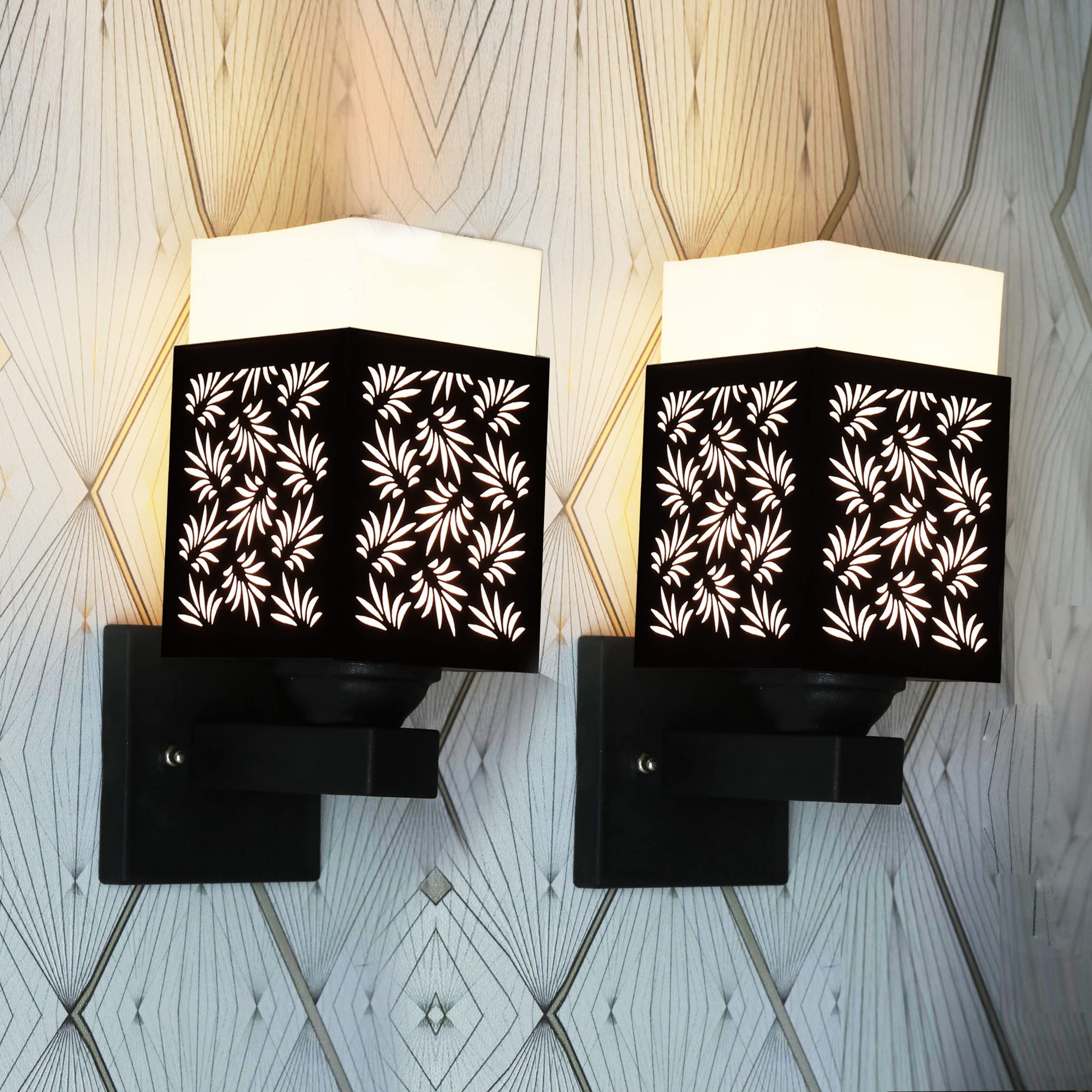 Gojeeva Lakshya 1 Wooden Modern Design Wall Lamp Suitable for Living Room,Foyer,Bedroom,Hallway (Pack of 1)