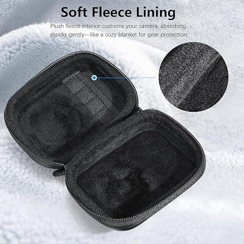 Miniatura 4 de AMAZEAR Estuche de transporte para DJI OSMO 360 Accesorios, portátil OSMO360 Bolsa de almacenamiento compacta con correa para la muñeca Cuero PU