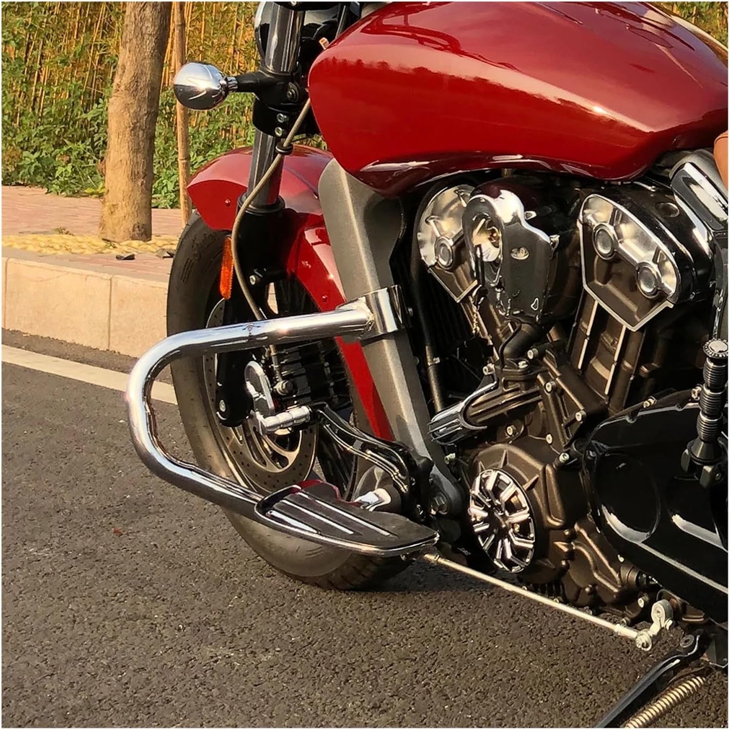 Motorcycle Crash Bar Engine Bumper Frame Falling Scout Sixty ABS Bobber Twenty 2015-2023(Chrome)