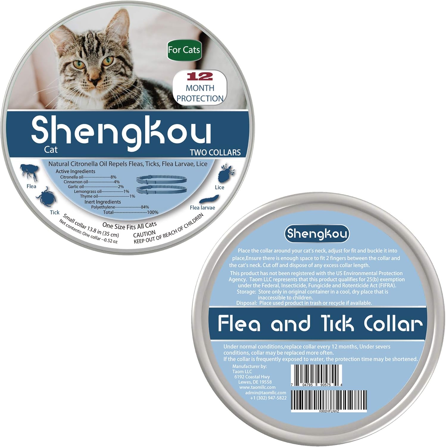 🔥 Cashback up to 70% Flea and Tick Collar for Cat, Made with Natural Plant Based Essential Oil, Safe and Effective Repels Fleas and Ticks, Waterproof, 12 Months Protection, 13.8 in (2 Packs) Best Deal Flea and Tick Collar for Cat, Made with Natural Plant Based Essential Oil, Safe and Effective Repels Fleas and Ticks, Waterproof, 12 Months Protection, 13.8 in (2 Packs)