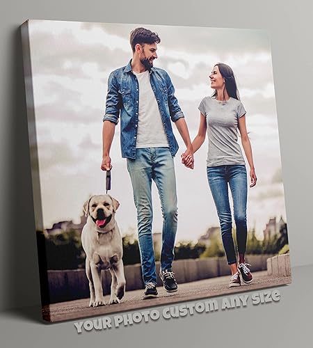 Woaiting Lienzo personalizado para decorar tus propias fotos, decoración de pared para hombres, regalo de novio, marco de lienzo personalizado para