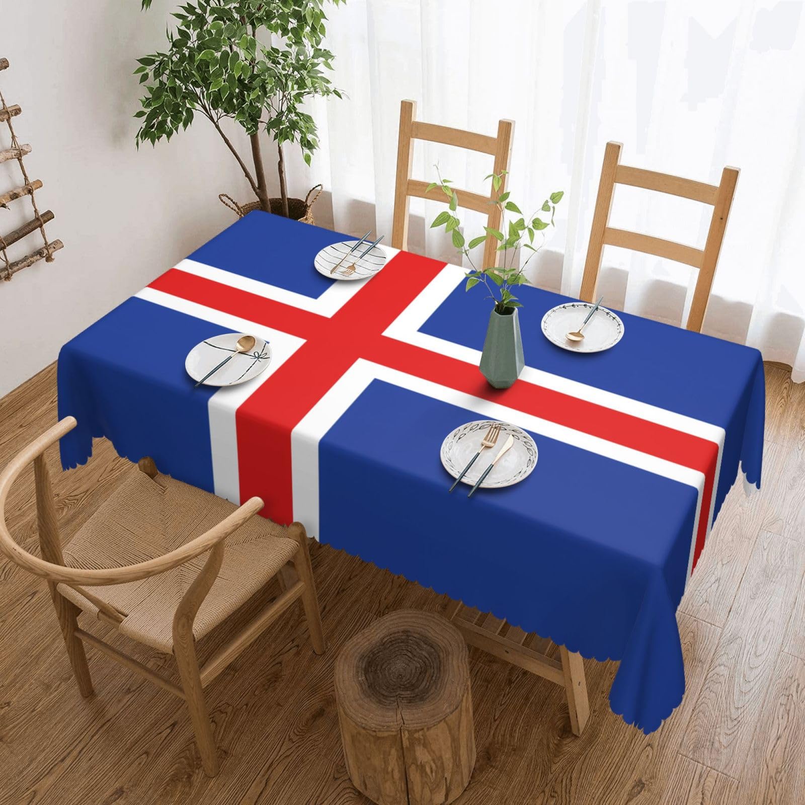 MROWYC Flag of Iceland Printed tablecloths are suitable for hotels, picnics, and parties, and can effectively protect the tabletop
