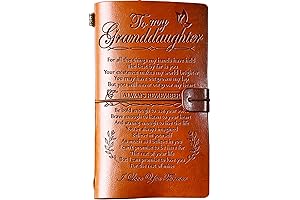 Hiipeenow Granddaughter Gifts from Grandma, To My Granddaughter Leather Travel Journal