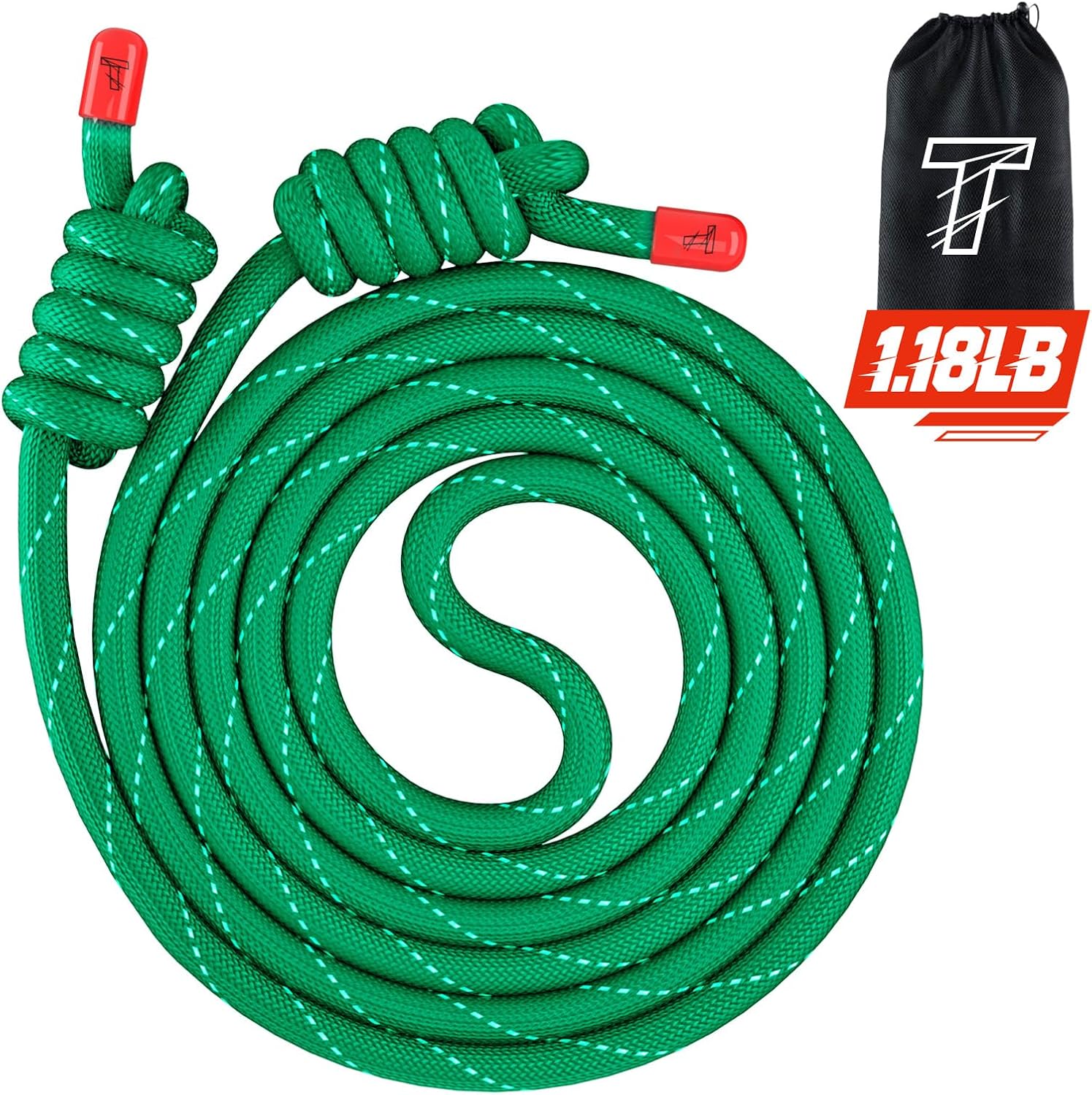 Flow Rope Exercise Jump Rope For Fitness, Working Out, Flow with 9 Ft Adjustable Double Woven Workout Rope For Men, Women, Beginners' Training – Indoor & Outdoor Cardio