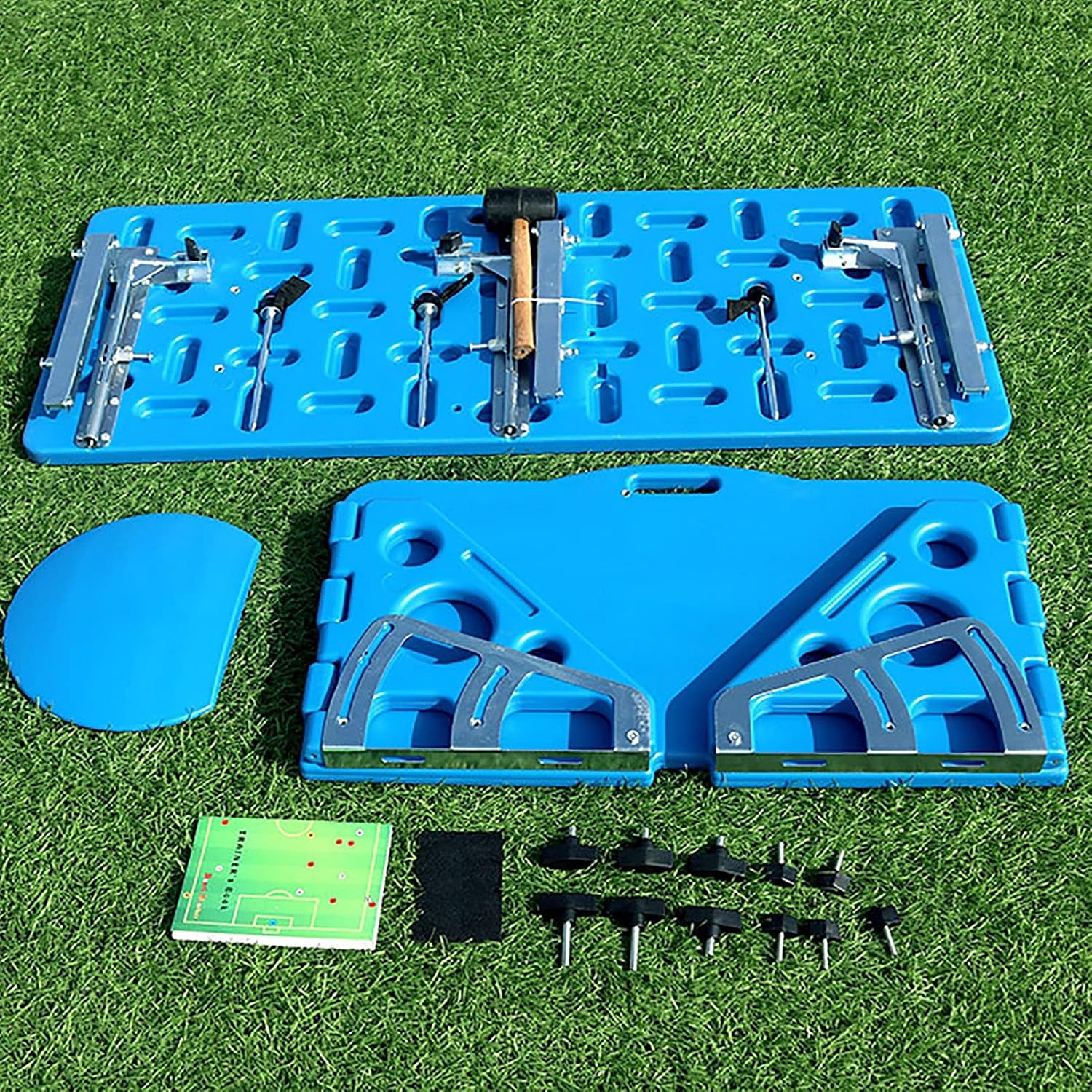 Soccer Rebounder Net, Professional Soccer Rebound Board Features Dual Texture and Adjustable Angle, Improve Your Ground Passing Skills, Easy to Assemble and Disassemble