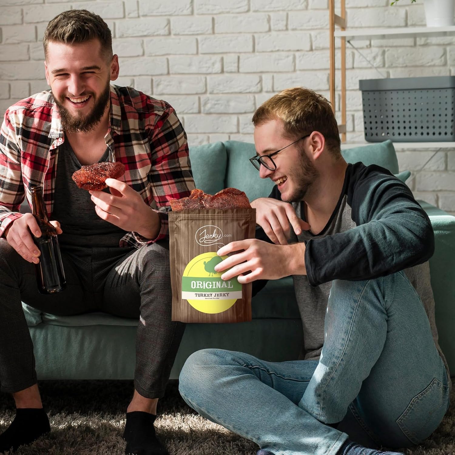 Jerky.com's Original Turkey Jerky - 3 PACK - Try Our Best Tasting Turkey Jerky Made From Whole Muscle Turkey Breast - No Added Preservatives, No Added Nitrates and No Added MSG - 7.5 total oz.