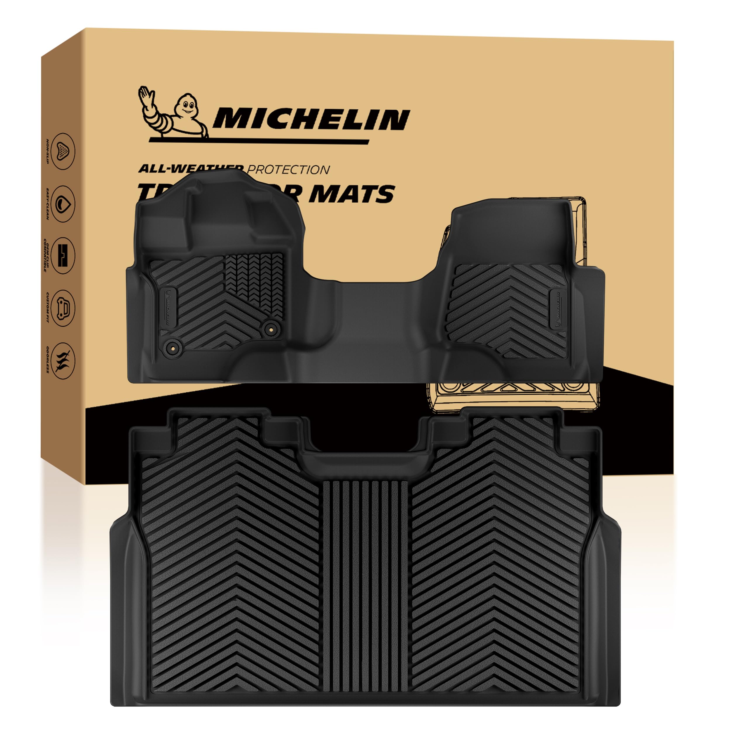 Michelin Vehicle Mats for 2015-2026 Ford F150 SuperCrew Cab Bench Seat