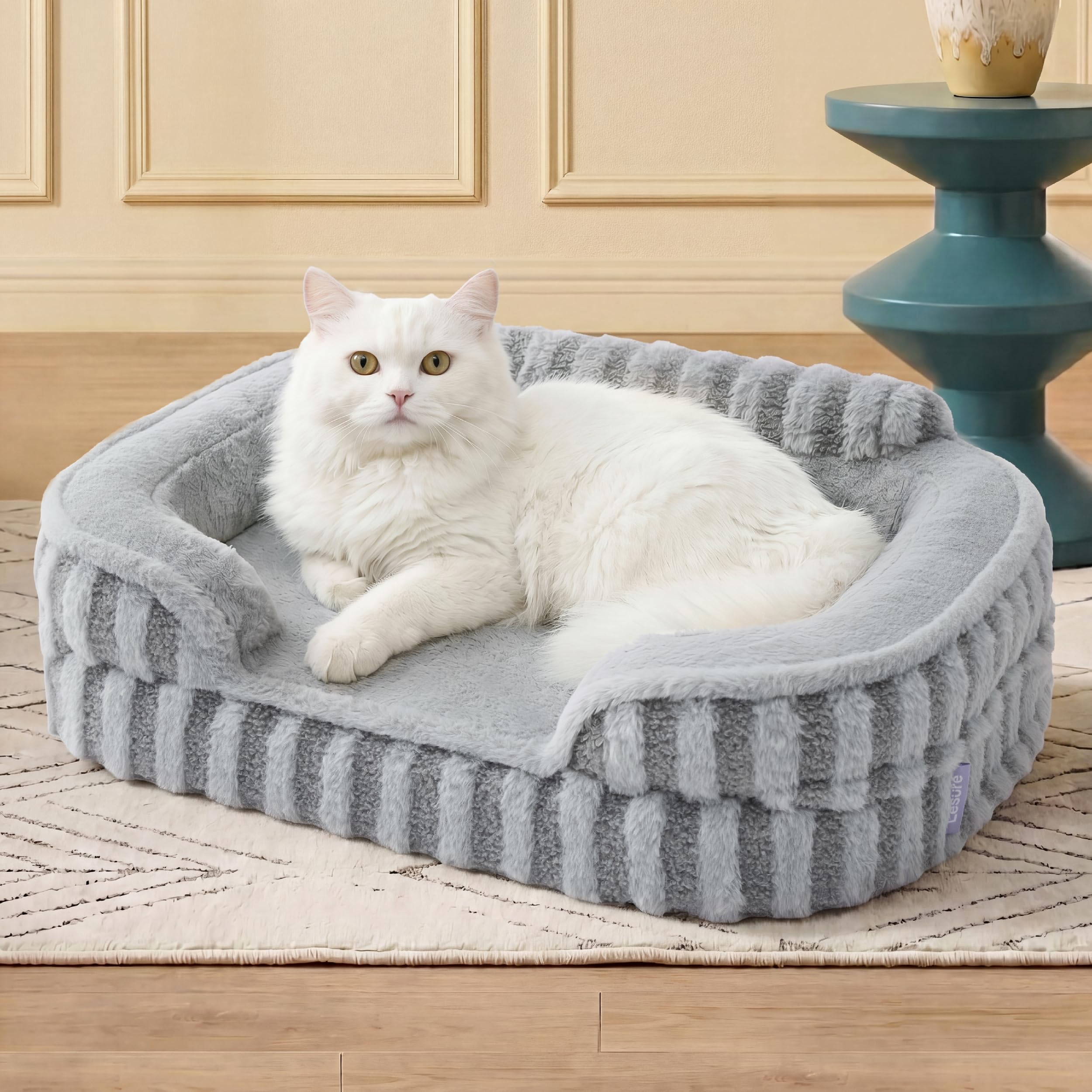 LE SURE High Back Dog Bed