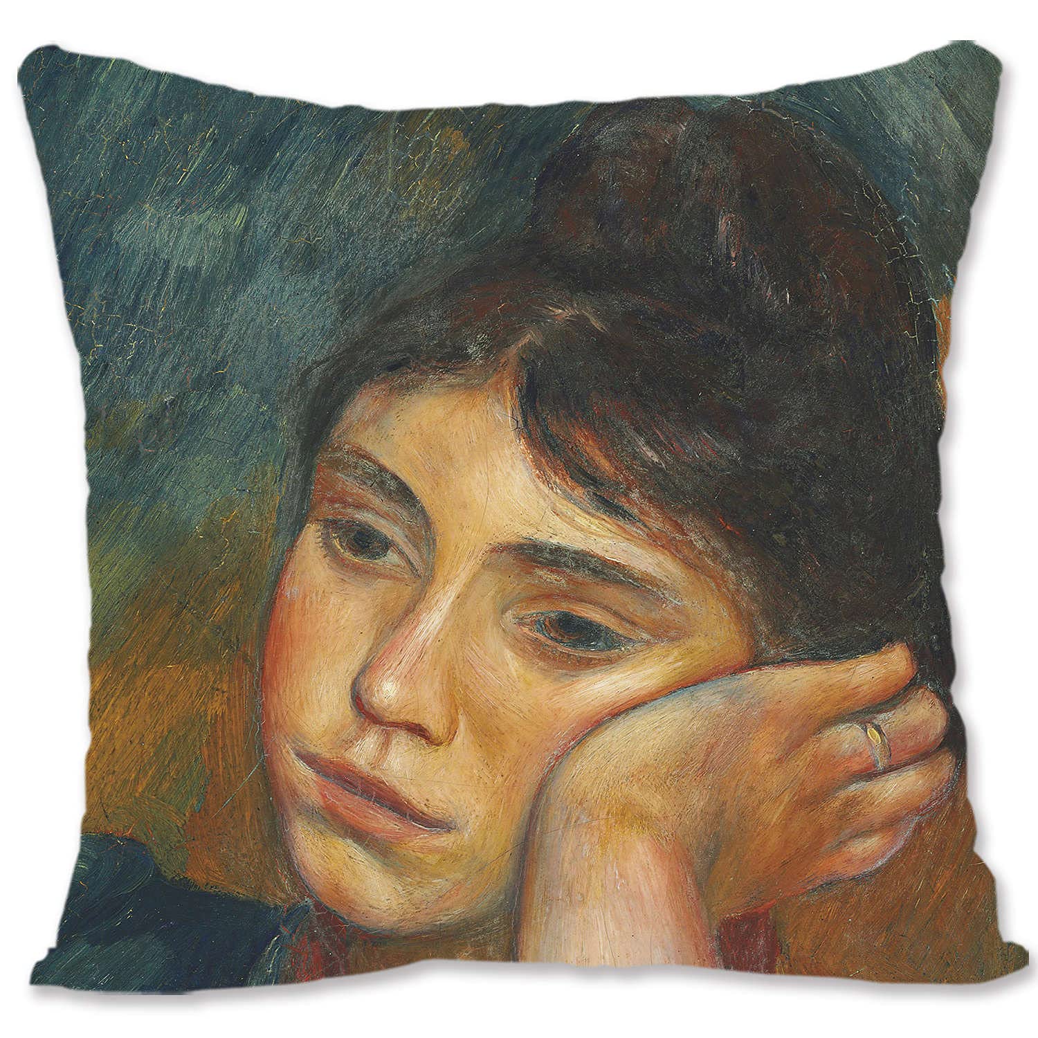 FAN C. Pierre-Auguste Renoir - Ritratto di Mademoiselle Irene Cahen D'Anvers 1880 Riproduzioni Quadro Stampa su Tela Arrotolata 50X60 cm - Ritratto Dipinti Decorazione da Parete