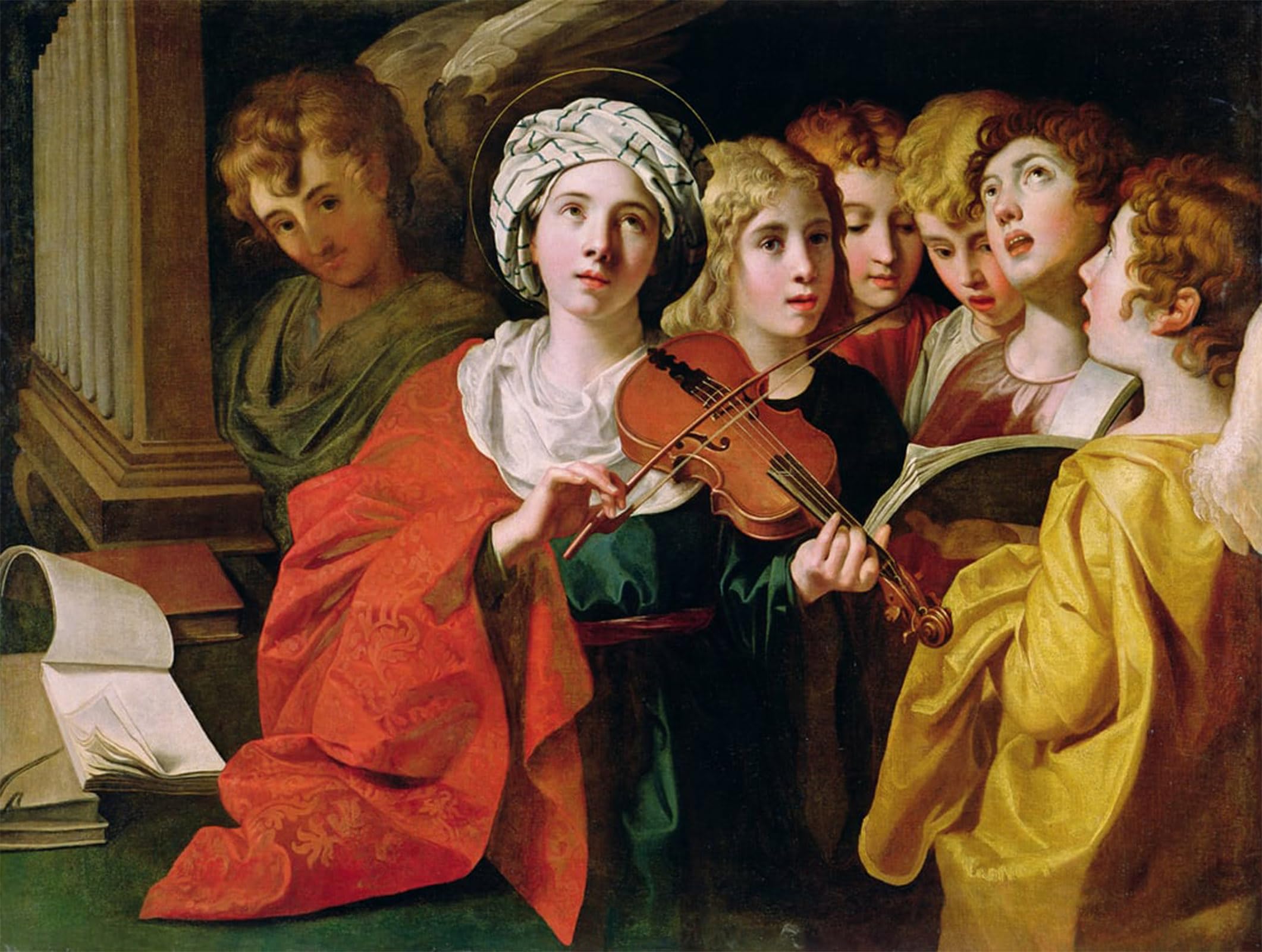 POSTERIIk Famous Print Pop Art Wall Art Graffiti St. Cecilia with a Choir by Domenichino Art Prints for Home Decor 60x90cm