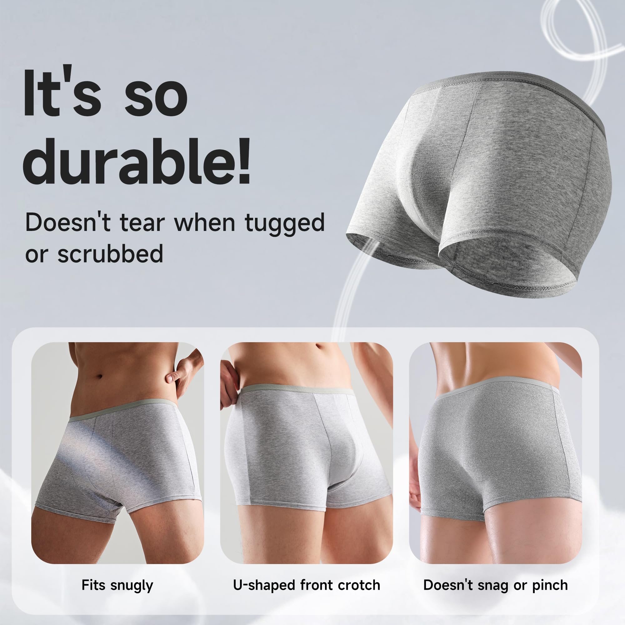 Men's Disposable 100% Cotton Underwear Boxers Briefs Portable Shorts for Travel Fitness Swimming Hotel Spa Hospital Stays