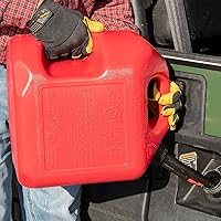 Vista 8 de Midwest Can Company 5610 - Recipiente de combustible para latas de gasolina de 5 galones con boquilla (paquete de 2)
