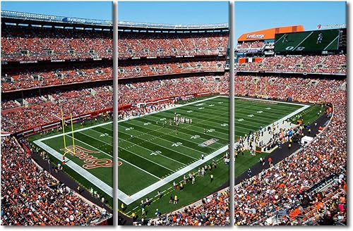 TUMOVO Lienzo decorativo para pared de estadio deportivo de fútbol de Cleveland, imágenes de fútbol de Estados Unidos, pintura de pared para sala de