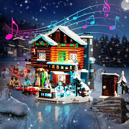 Miniatura 5 de BrickBling Kit de iluminación LED para Lego Alpine Lodge Winter Village, luces coloridas compatibles con luces Lego 10325 solamente, sin modelo
