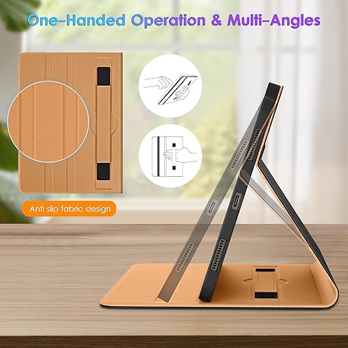 Miniatura 3 de DTTO Funda de cuero prémium con soporte para Samsung Galaxy Tab S10 Ultra  S9 Ultra  S8 Ultra 202420232022, con soporte para bolígrafo S para tablet