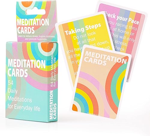 Kalan Set de regalo de cuidado personal para mujeres, tarjetas de atención plena, alivio del estrés, meditación, alivio de la ansiedad, afirmaciones