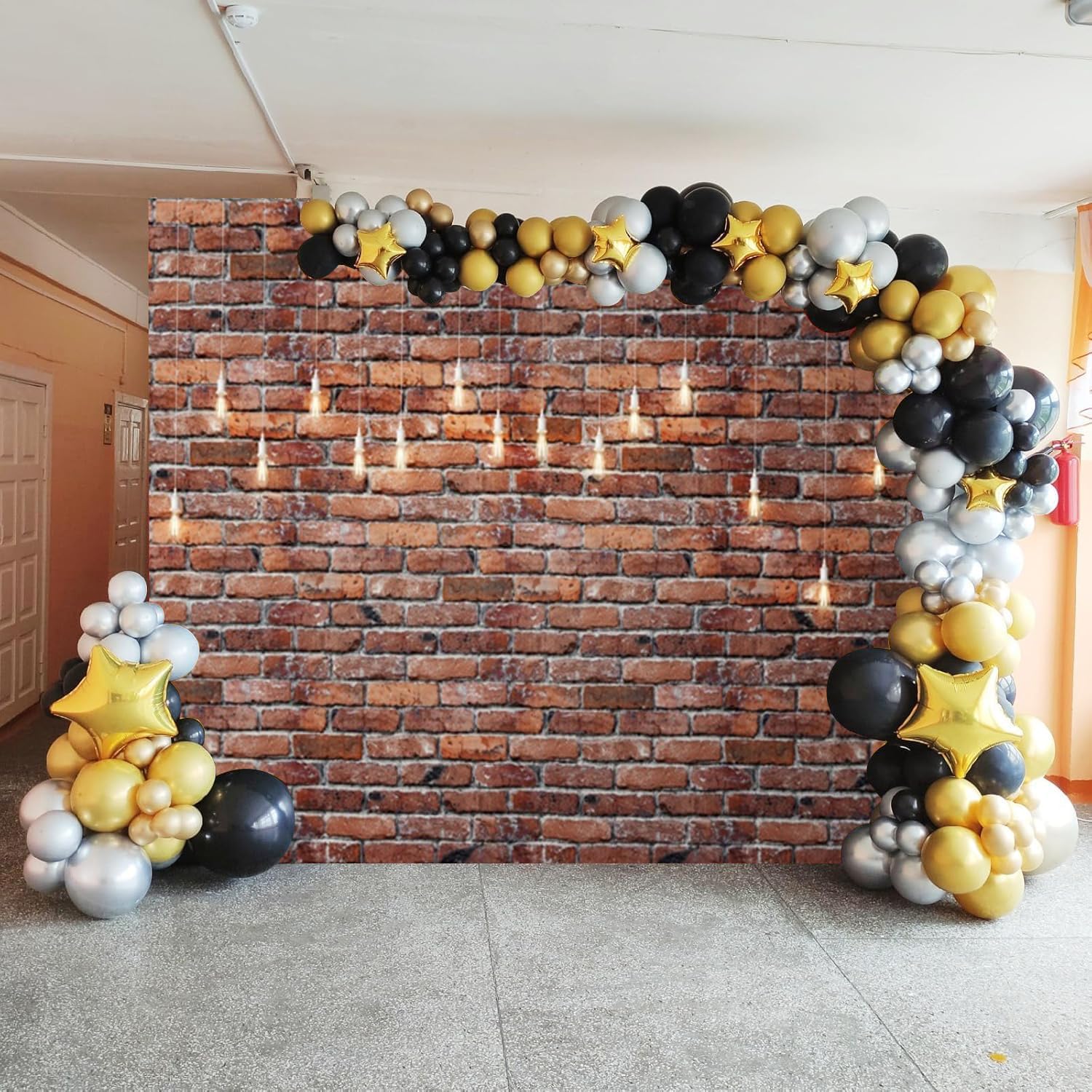 Glitter Red Brick Wall Backdrop 10x8ft Vintage Brick Backdrops for Photography Large Brick Wall Photo Background Newborn Baby Shower Wedding Birthday Party Decorations Kids Adults Portrait Photoshoot