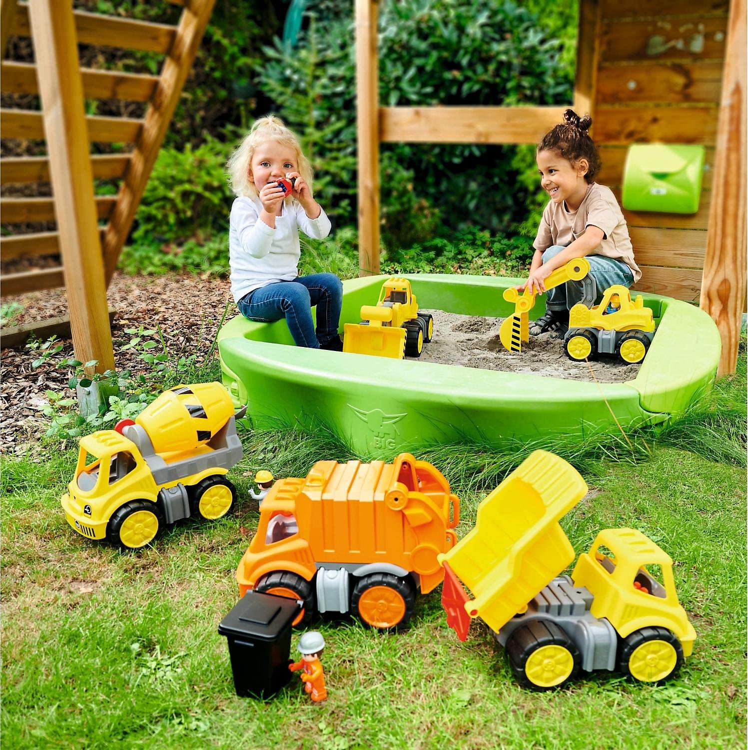 BIG Spielwarenfabrik 800054837 Big-Power-Worker - Cargador de Rueda + Figura, Color Amarillo
