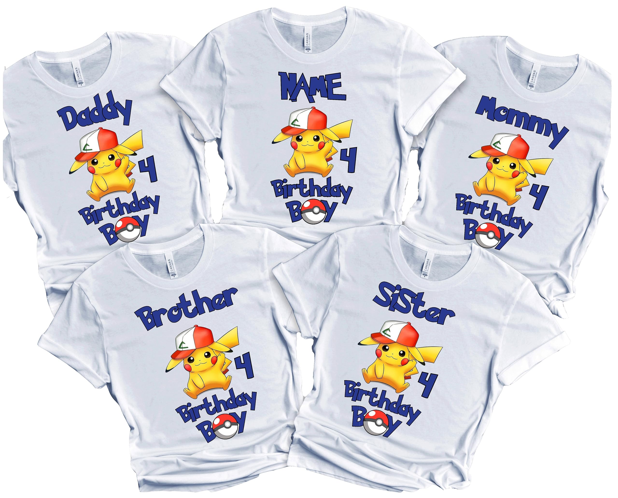 HandmadeBirthday Kids Shirts Party Boy Tee Girl T-shirt Custom Matching Family T-shirts Personalized Name Age Kids Party