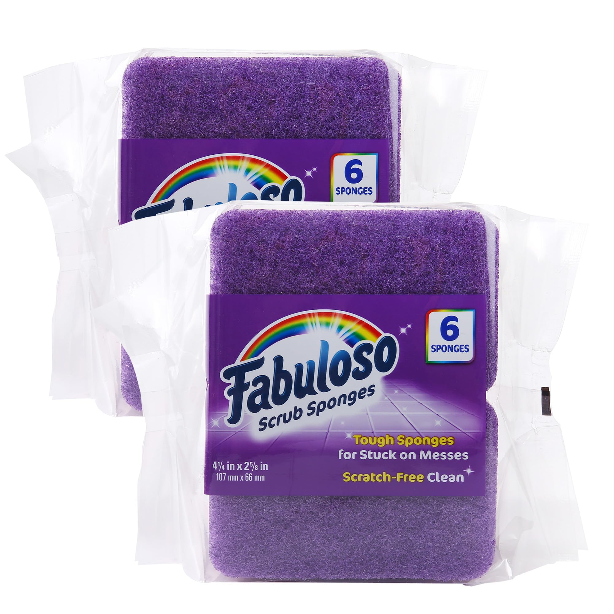 Scratch-Free Kitchen Sponges - Purple 2-Pack -16 Scratch-Free Kitchen Sponges - Purple 2-Pack -16