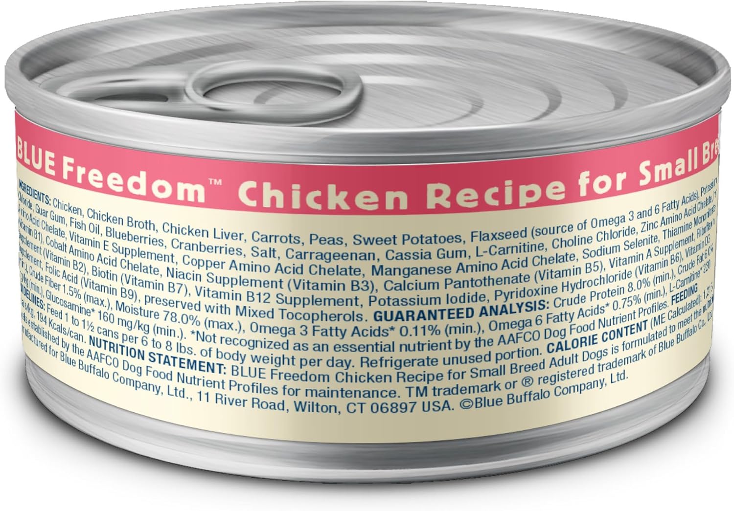 Blue Buffalo Freedom Grain-Free Small Breed Wet Dog Food, Supports High Energy Needs, Made in the USA With Natural Ingredients, Chicken, 5.5-oz Cans ( 24 Count) - Image 2