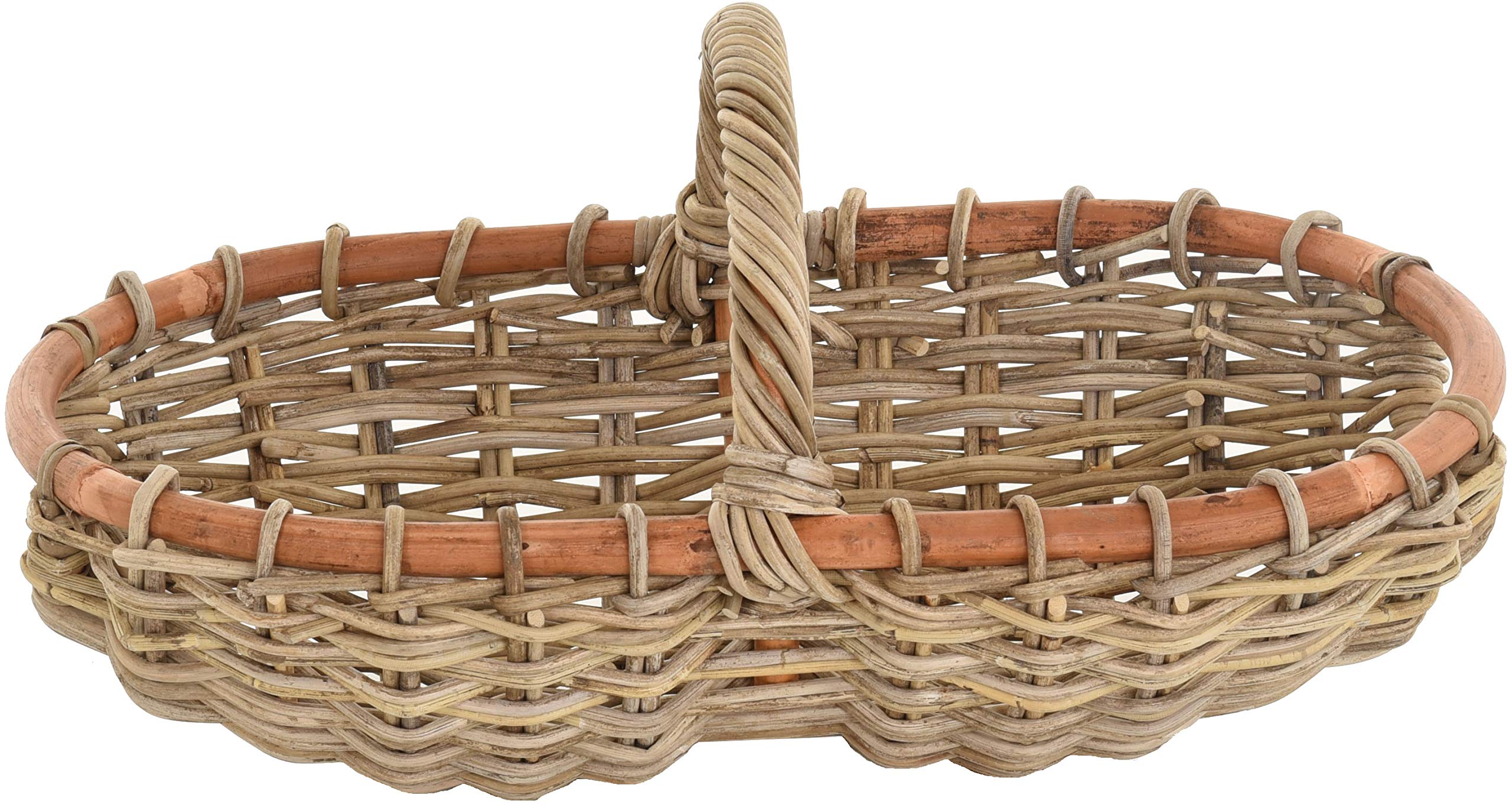 Rosenkorb Pilzkorb Blumenkorb Geschenk Korb für Hochzeit Blumenmädchen/Rosenkorb Bügelkorb aus Rattan