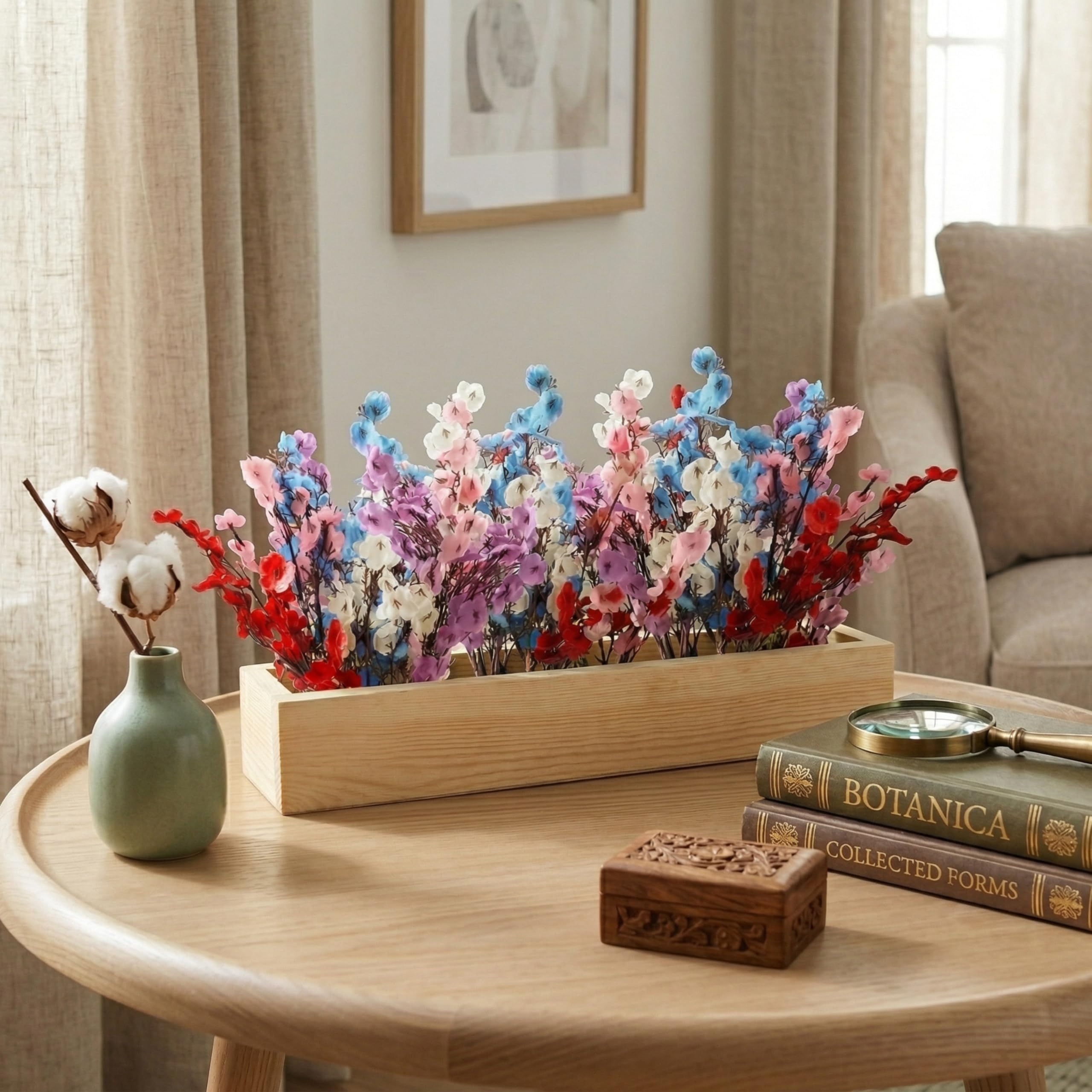 Red Flower Arrangement - Realistic Floral Decor -18