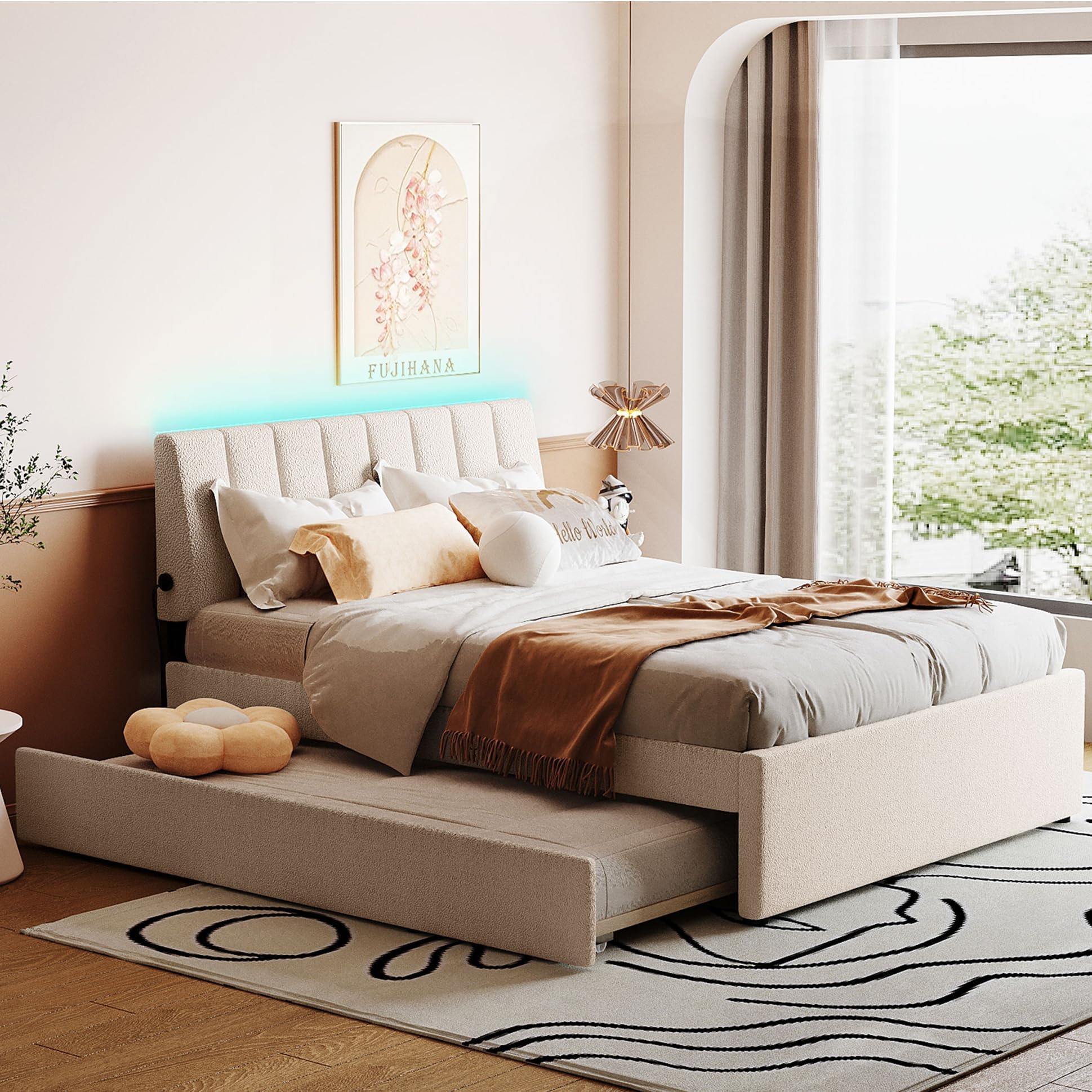 Amazon.com: Harper & Bright Designs Full Size Upholstered